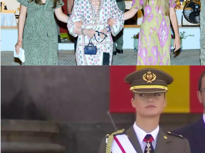 Las polémicas imágenes de Leonor pasando de su abuela y Letizia contenta