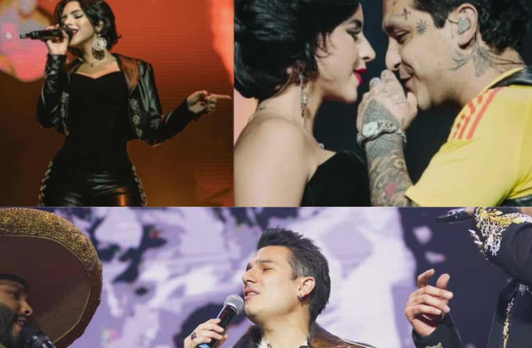 Ángela Aguilar invitó a Christian Nodal durante su concierto en Bogotá: también subió Pipe Bueno