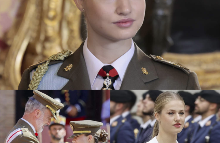 Sale a la luz la foto inédita de la princesa Leonor en un acto privado: en solitario, con uniforme militar y un gesto muy especial