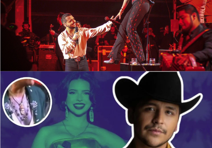 Christian Nodal recuerda a su esposa Ángela Aguilar en pleno concierto con estos accesorios