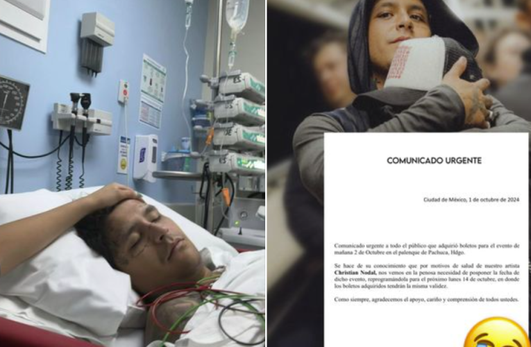 Christian Nodal es hospitalizado de emergencia, esto se sabe sobre su estado de salud