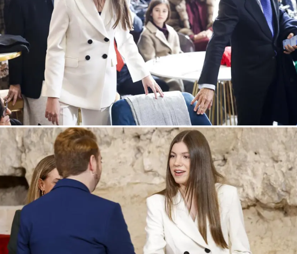 Segura de sí misma y con guiño a Letizia y Leonor en su look: así ha sido el debut en solitario de la infanta Sofía