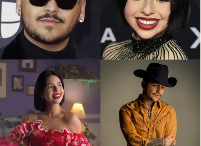 Ahora es Christian Nodal quien acompaña a Ángela Aguilar en su concierto